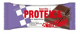 Barrita Nutrisport proteica chocolate.
